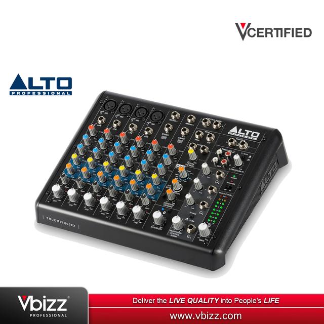 product-image-Alto TRUEMIX800FX 8-Channel Compact Mixer with USB, Bluetooth, and Alesis Multi-FX