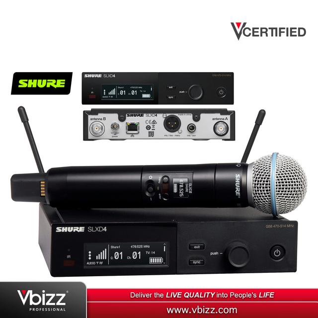 product-image-SHURE SLXD24A/B58 Digital Wireless Handheld Microphone System with Beta 58A Capsule
