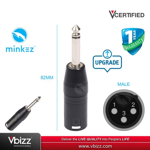 product-image-MINKEZ XLRM6TSM-B XLR Male to 6.35MM TS Male Connector Adapter (Upgraded)