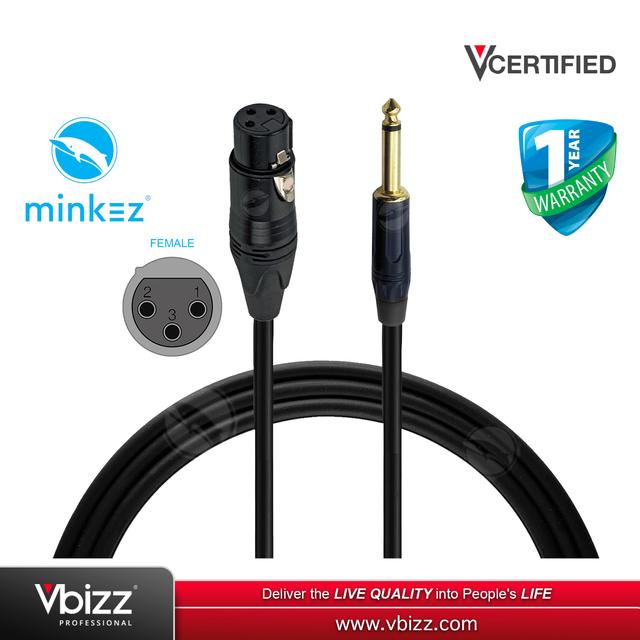product-image-MINKEZ 1 - 15M 3XLRF6TSM XLR Microphone Signal Audio Cable 3 Pin XLR Female to 6.35MM TS Mono Male