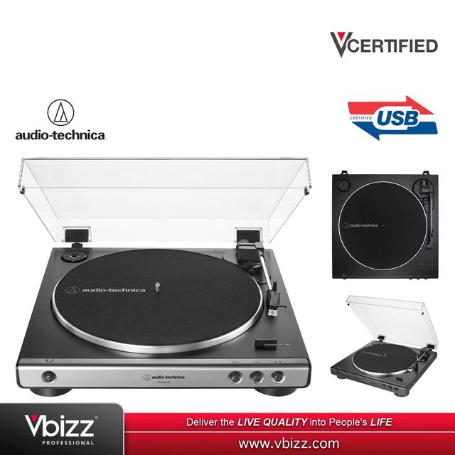 product-image-AUDIO TECHNICA AT-LP60X-USB USB Fully Automatic Wireless Belt-Drive Turntable (Black and Gun Metal)