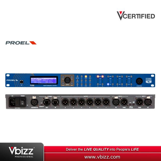 product-image-PROEL PC260 2 In 6 Out Digital Signal Audio Processor with RTA, SPLM and PRONET Remote Control
